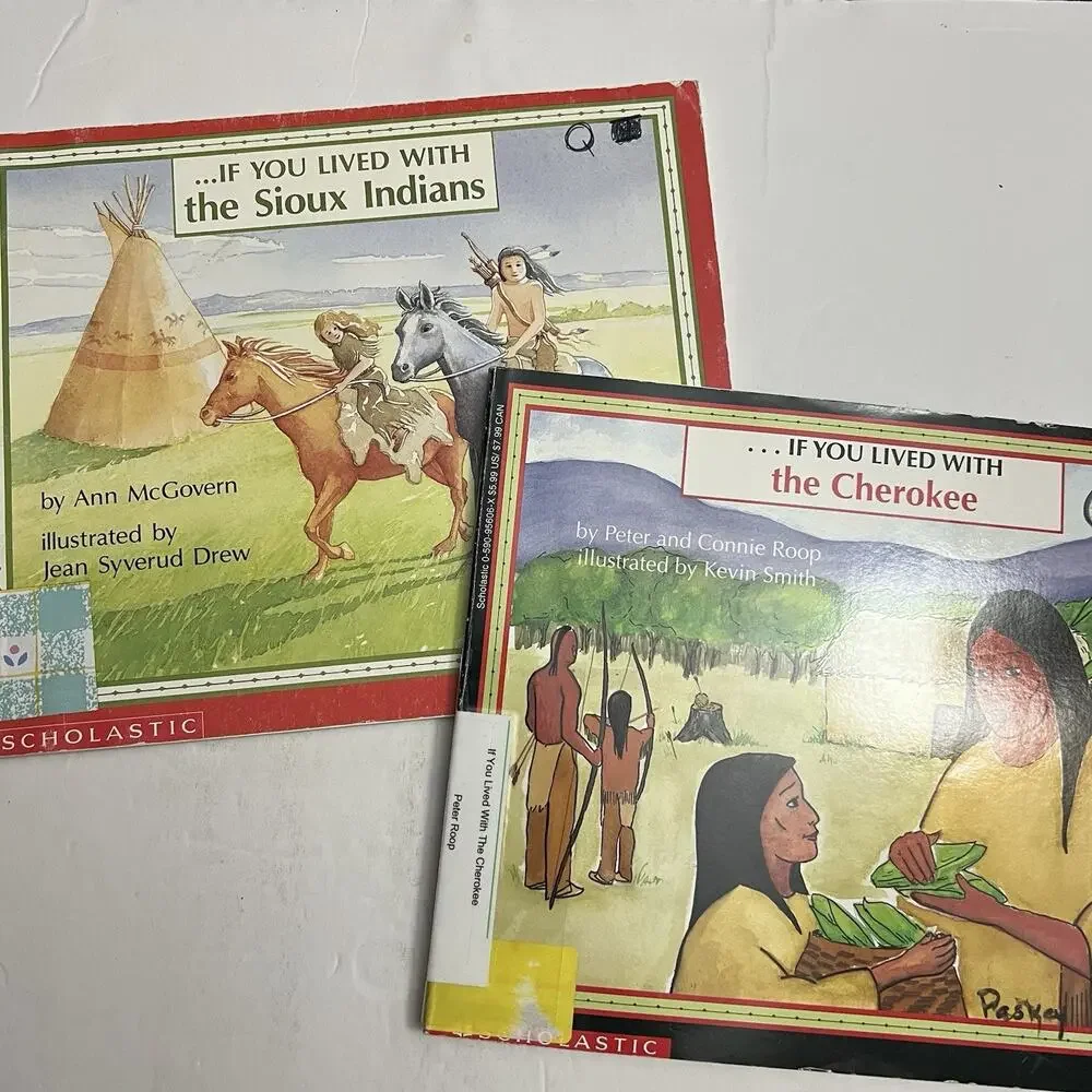 If You Lived With the Cherokee and If You Lived with the Sioux Indians Set of 2
